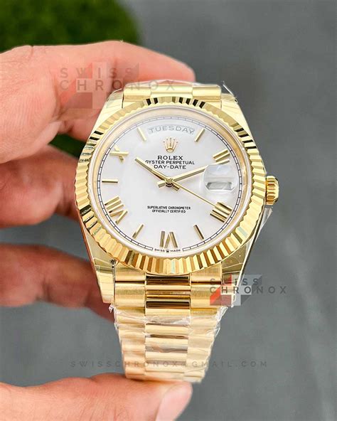 rolex day date 228238 yellow gold white dial|Rolex Day-Date yellow gold.